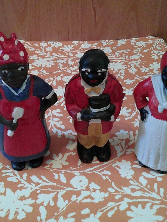 Other - 3-Cast Iron VTG Black Americana Banks, Aunt Jemima/Uncle Mose, & Baker